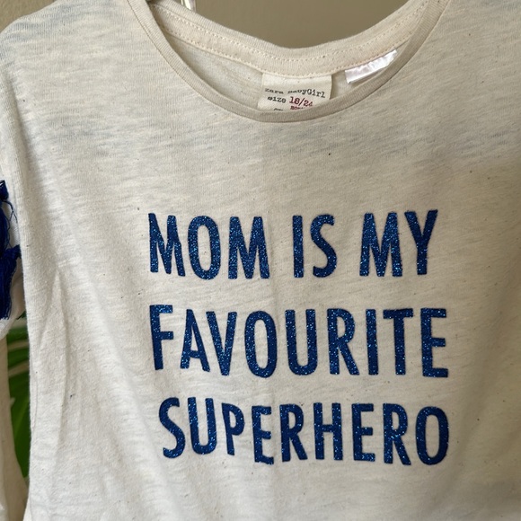 VGUC ZARA “Mom is my favorite superhero” shirt - Picture 2 of 3